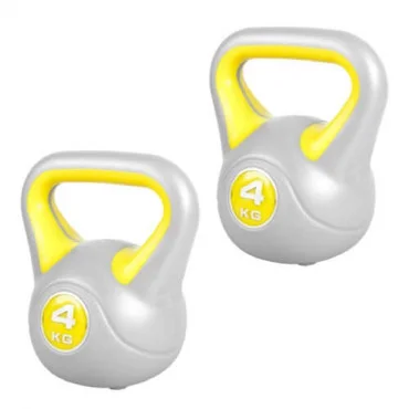 GORILLA SPORTS Set plastičnih ruskih zvona 2 x 4 kg