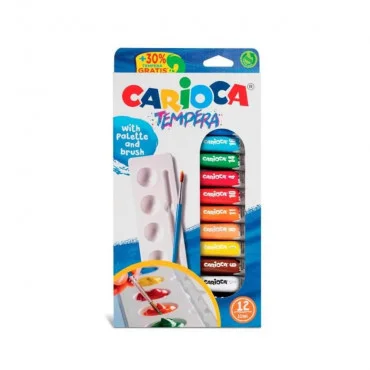 CARIOCA 40012 Tempere sa četkicom i paletom 1/12 10ml