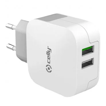 CELLY TC2USBTURBO 2 x USB-A 17W (beli) Adapter