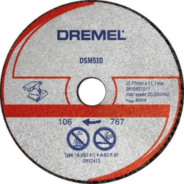 DREMEL 2615S510JB DSM20 Višenamenski abrazivni disk za sečenje (DSM510) pakovanje od 3 komada