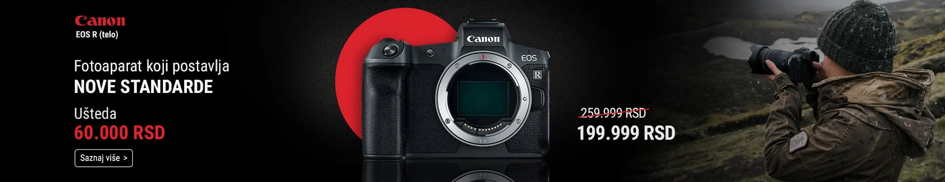 Uštedite 60.000 RSD uz Canon EOS R