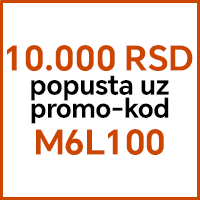 10.000 RSD popusta uz promo kod M6L100